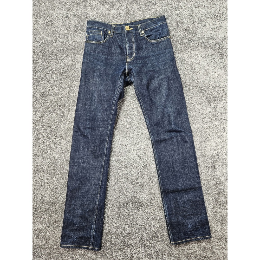 Sling & Stones "Samuel" Japanese Selvedge Slim Jeans Men's 31x34 24K Gold-Plated